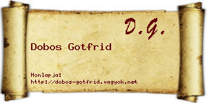 Dobos Gotfrid névjegykártya